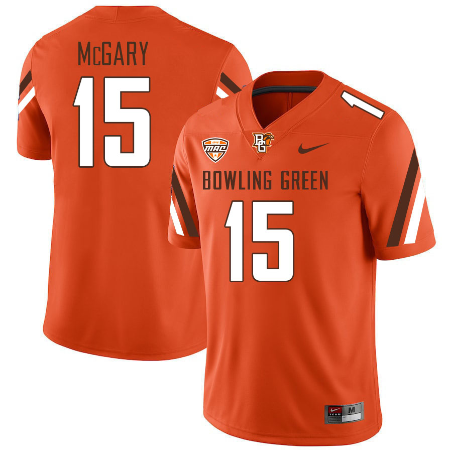 Bowling Green Falcons #15 Avi McGary College Football Jerseys Stitched Sale-Orange